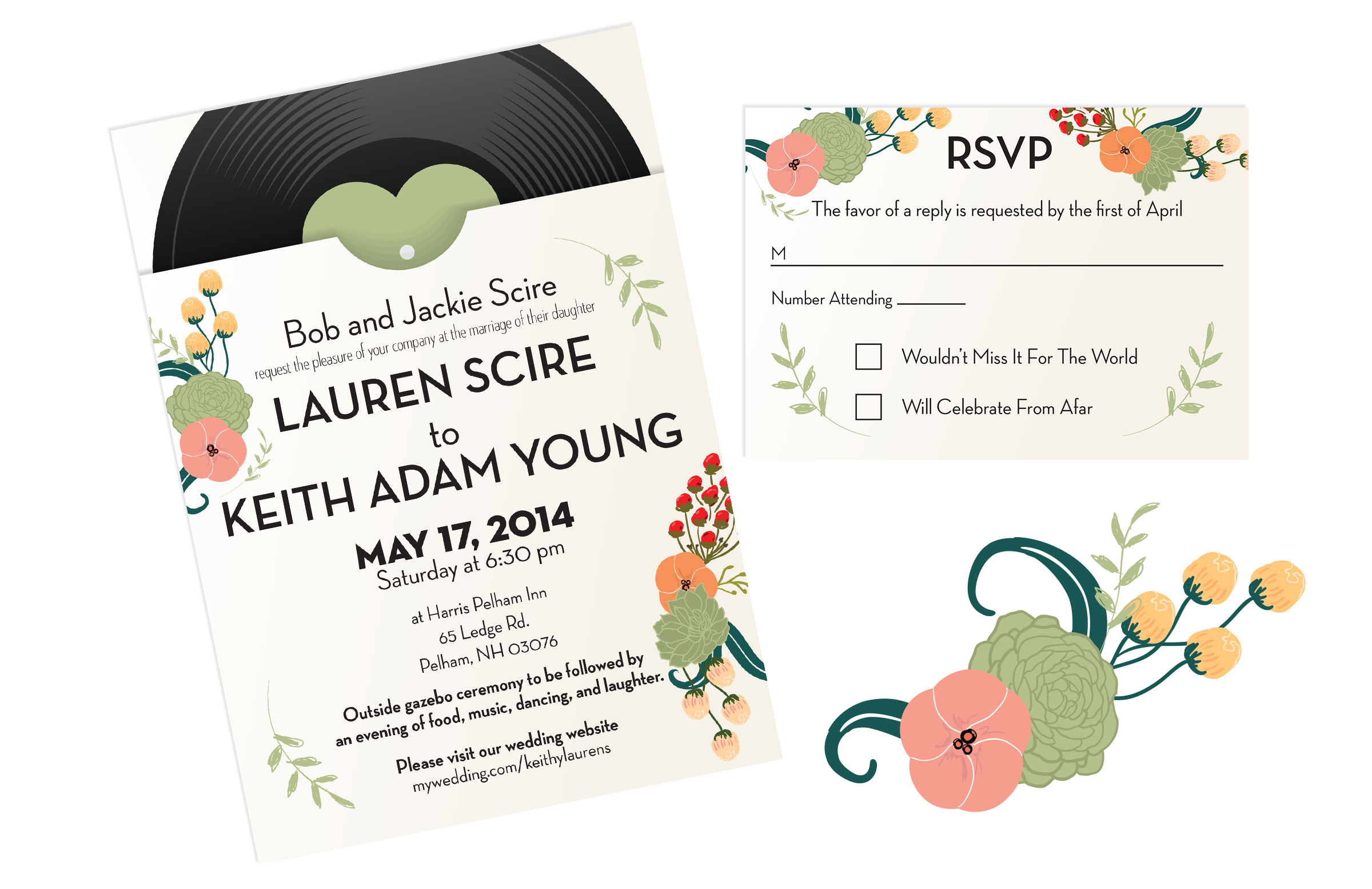 Keith and Lauren Wedding Invitations