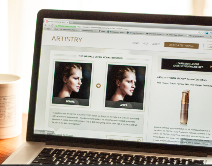 Amway Artistry Mini Site